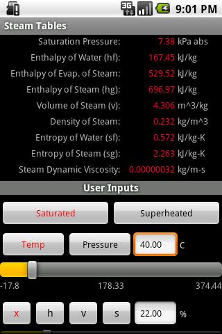 Steam Tables screenshot 5